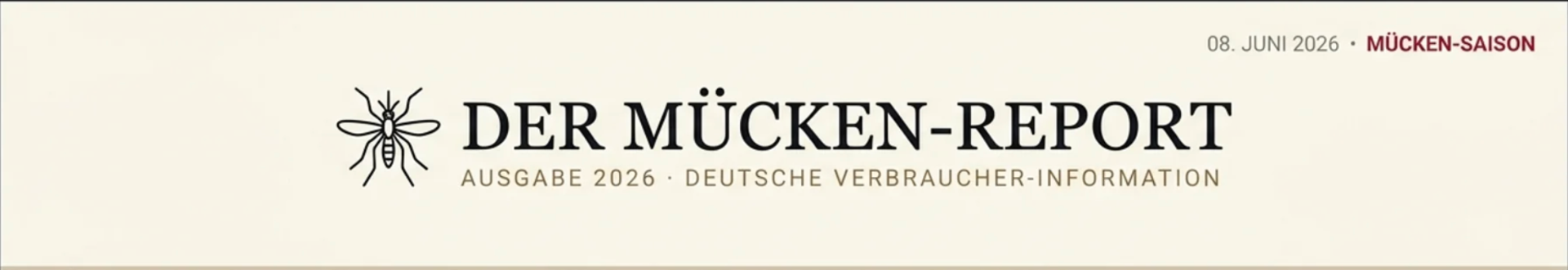 Der Mücken-Report — Ausgabe 2026, Deutsche Verbraucher-Information